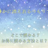 『ただ静かに消え去るつもりでした』が読めるサイトは？